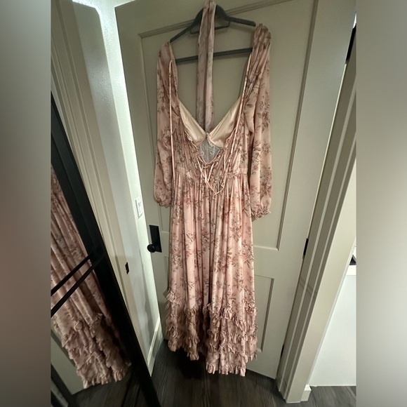 V. Chapman Pink Floral Maxi Dress - Picture 4 of 5